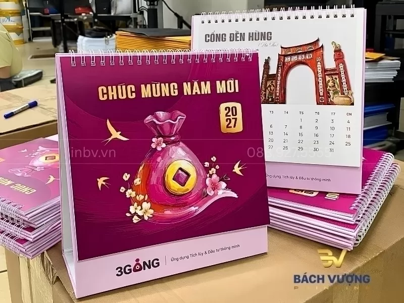 Mẫu lịch để b&agrave;n độc quyền in địa danh lịch sử, du lịch