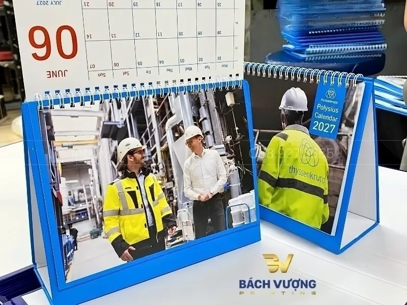 Mẫu lịch để b&agrave;n thiết kế theo y&ecirc;u cầu cho doanh nghiệp sản xuất in h&igrave;nh ảnh thực tế