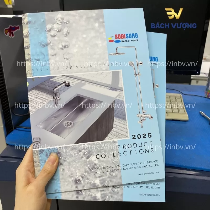 Mẫu in catalogue cho sản phẩm bồn inox cao cấp 