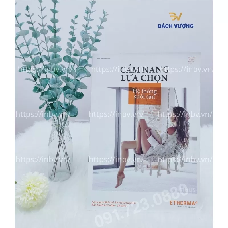 Mẫu in catalogue giới thiệu sản phẩm sưởi s&agrave;n 
