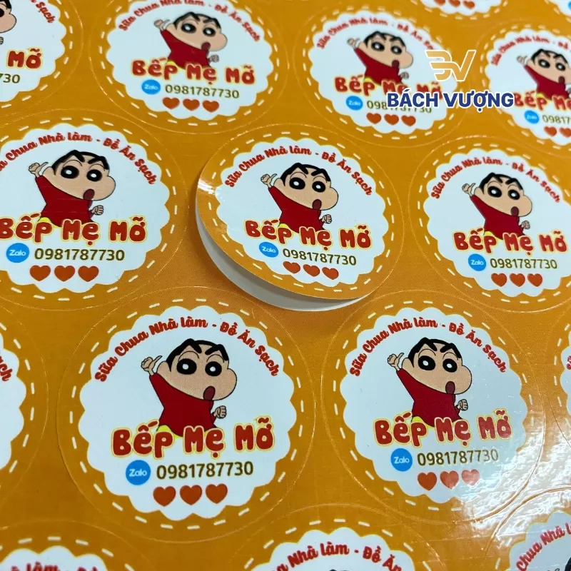 In sticker bếp mẹ mỡ