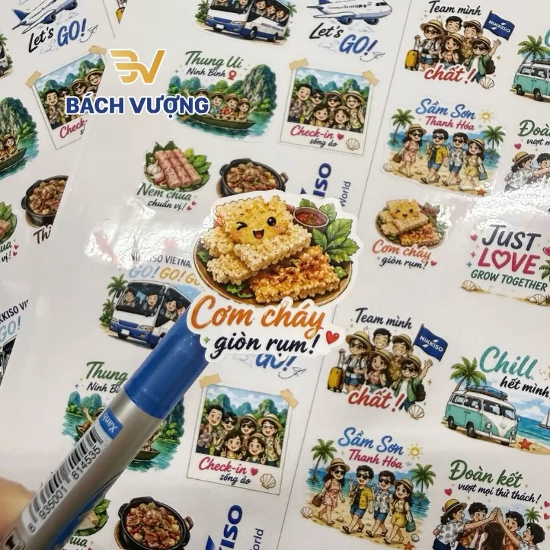 In sticker cơm ch&aacute;y 