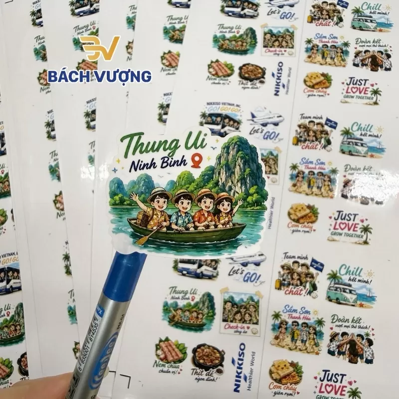 In sticker địa danh du lịch 