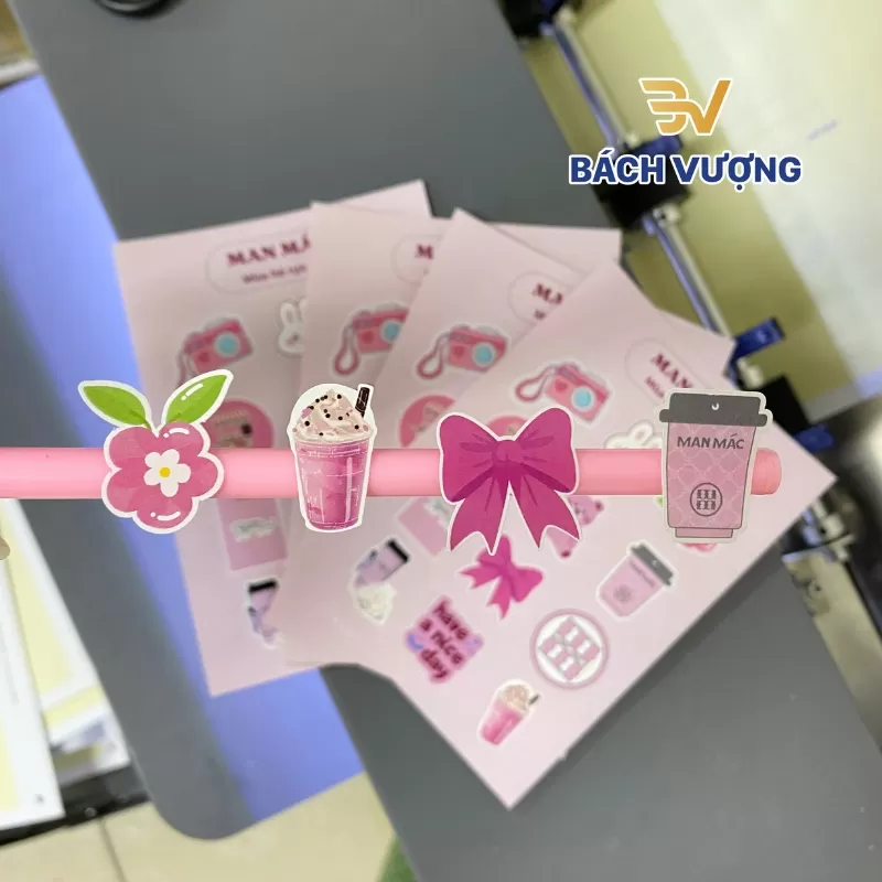 Sticker icon m&agrave;u hồng 