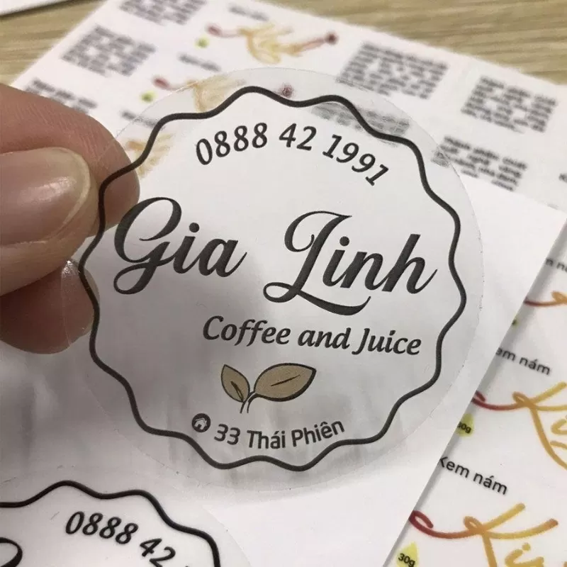 Decal nhựa trong cho qu&aacute;n c&agrave; ph&ecirc; 