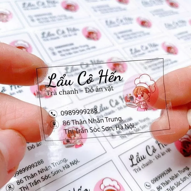 Decal nhựa trong suốt đẹp ấn tượng 