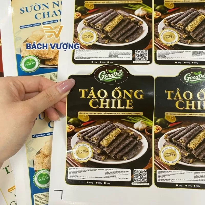 In tem nh&atilde;n decal giấy đẹp, nổi bật 