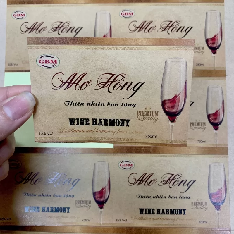 Tem giấy kraft đẹp, tinh tế 