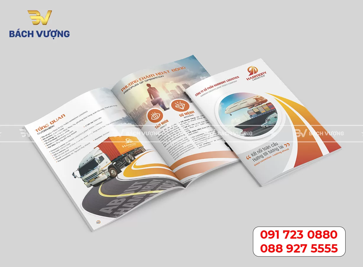Mẫu in catalogue cho dịch vụ logistics