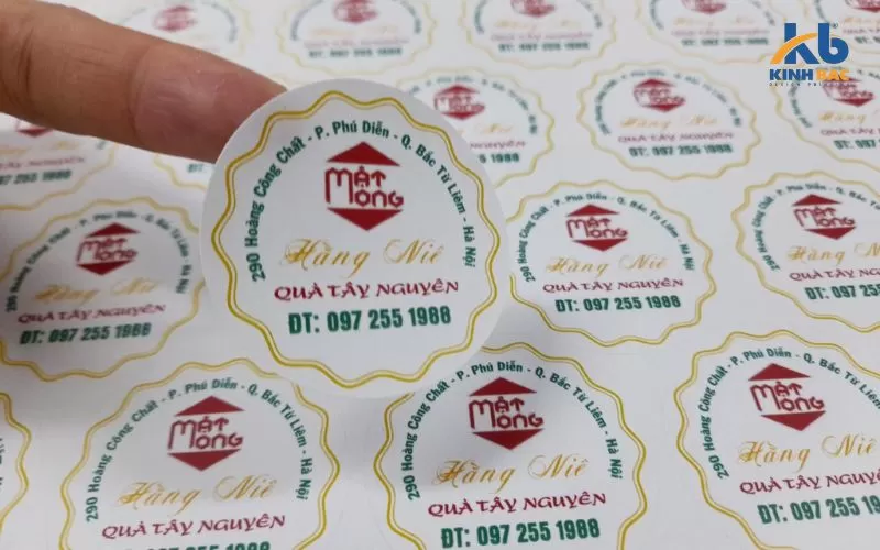 Một số mẫu tem decal giấy nổi bật 
