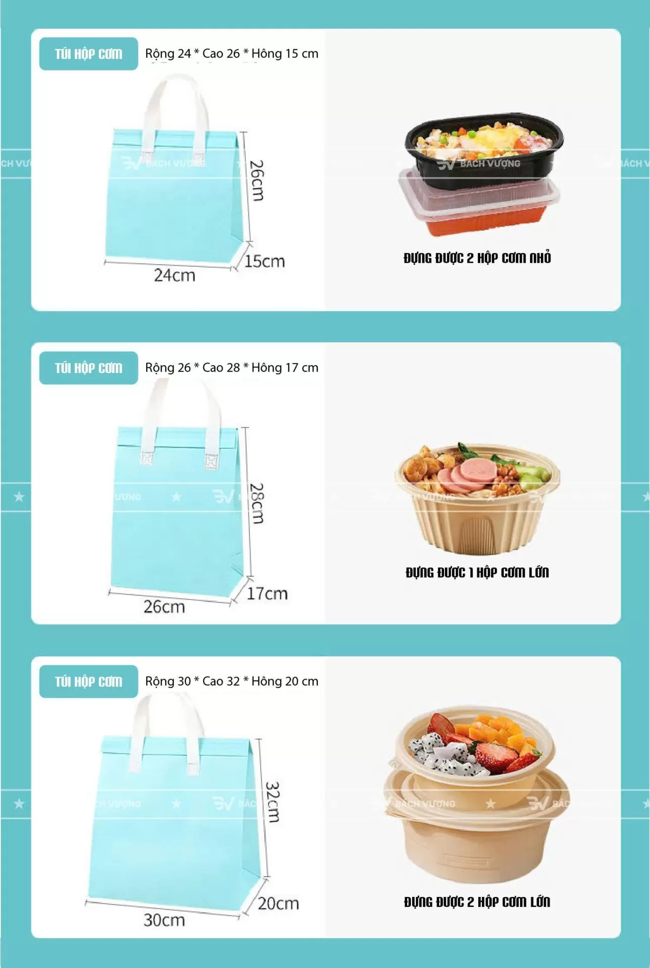 Mẫu túi giữ nhiệt đựng thực phẩm - Bách Vượng