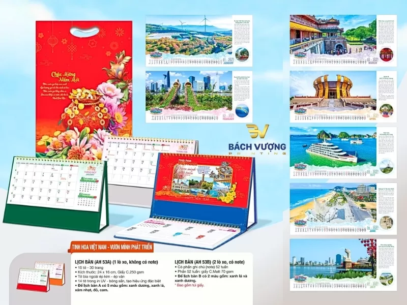 mẫu lịch để b&agrave;n 2027 mang chủ đề đầy tự h&agrave;o d&acirc;n tộc in danh lam thắng cảnh & c&ocirc;ng tr&igrave;nh kiến tr&uacute;c của tổ quốc