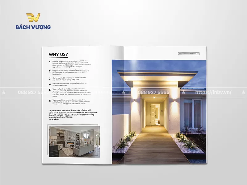 Trang giới thiệu năng lực doanh nghiệp mẫu catalogue bất động sản tr&igrave;nh b&agrave;y cam kết cốt l&otilde;i k&egrave;m kh&ocirc;ng gian nội thất & nhận x&eacute;t từ kh&aacute;ch h&agrave;ng