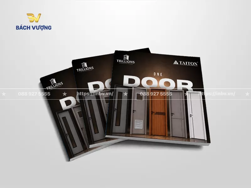 mẫu catalogue cửa sắt & cửa th&ocirc;ng ph&ograve;ng in ấn sắc n&eacute;t, chuy&ecirc;n nghiệp với tone m&agrave;u tối sang trọng