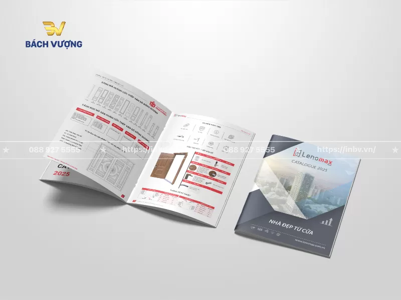 mẫu catalogue cửa sắt giả gỗ giới thiệu bảng m&atilde; m&ocirc; h&igrave;nh, th&ocirc;ng số kỹ thuật & ưu điểm vượt trội với bố cục khoa học, m&agrave;u sắc in ấn ch&acirc;n thực 