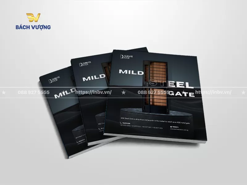 mẫu catalogue cửa sắt sử dụng tone m&agrave;u đen huyền b&iacute; l&agrave;m nổi bật sản phẩm cơ kh&iacute; cao cấp