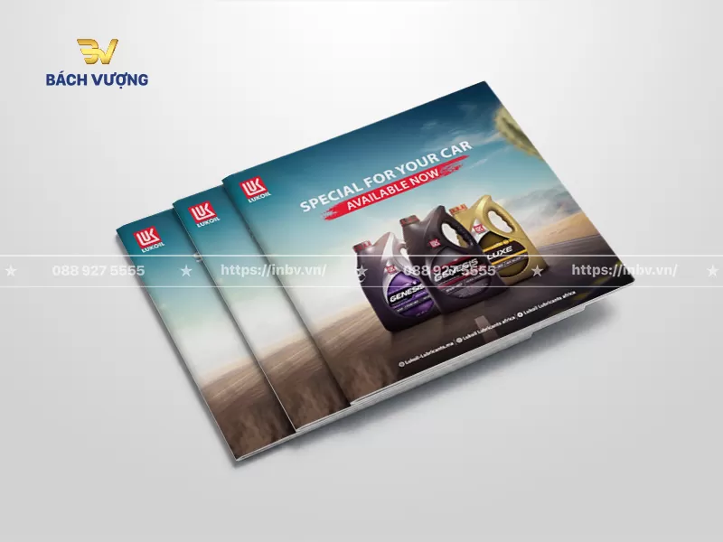 mẫu catalogue dầu nhớt &ocirc; t&ocirc; phong c&aacute;ch ph&oacute;ng kho&aacute;ng, ấn tượng