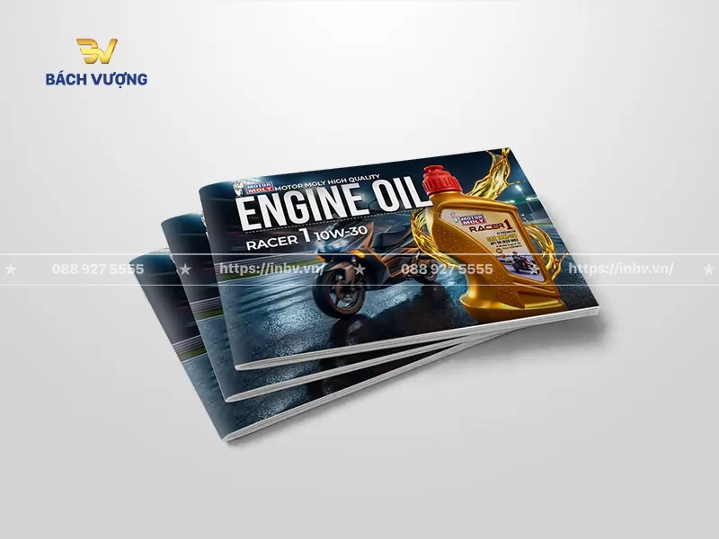 mẫu catalogue dầu nhớt xe m&aacute;y motor thiết kế thể thao & năng động