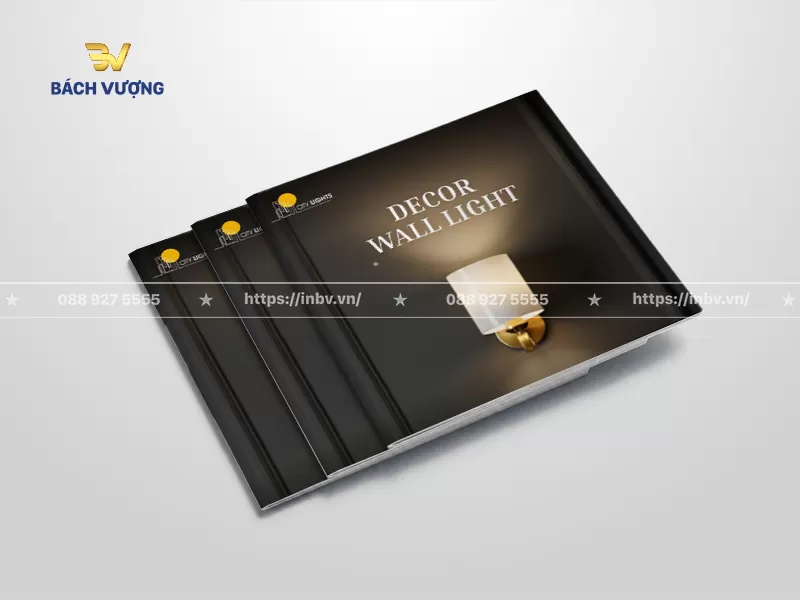 mẫu catalogue đ&egrave;n trang tr&iacute; gắn tường cao cấp hiệu ứng &aacute;nh s&aacute;ng v&agrave;ng ấm &aacute;p