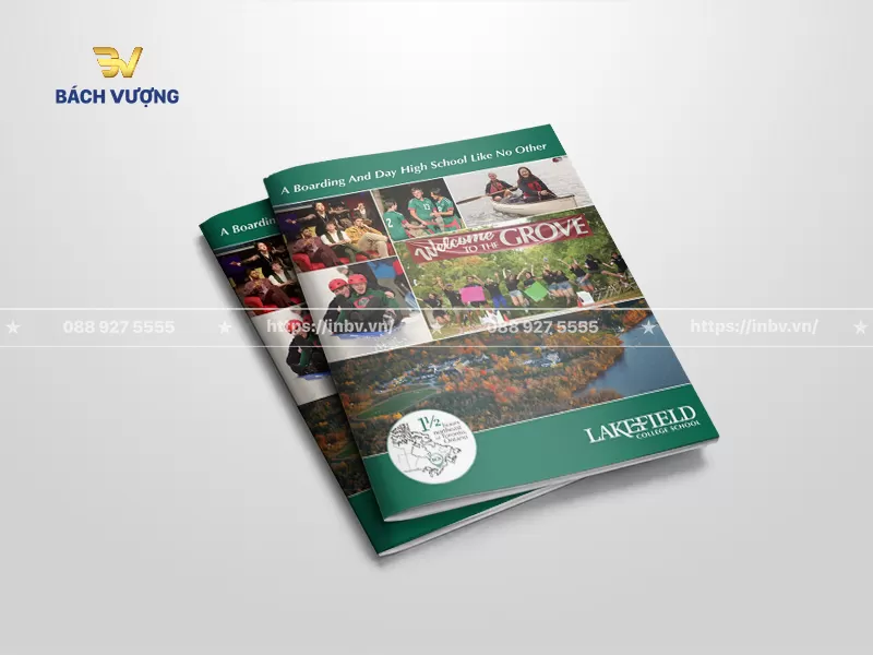 mẫu catalogue du lịch trải nghiệm, du học & giới thiệu trường học tone xanh l&aacute; với h&igrave;nh ảnh m&ocirc; tả c&aacute;c hoạt động trải nghiệm thực tế của học sinh & to&agrave;n cảnh khu&ocirc;n vi&ecirc;n trường