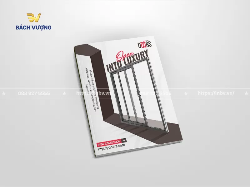 mẫu catalogue nh&ocirc;m k&iacute;nh d&aacute;ng đứng giới thiệu cửa l&ugrave;a trượt sang trọng thiết kế b&igrave;a tối giản in h&igrave;nh ảnh sản phẩm