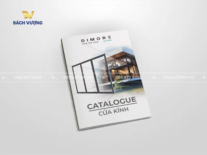 mẫu catalogue nh&ocirc;m k&iacute;nh mặt b&igrave;a phối cảnh biệt thự k&iacute;nh sang trọng in ấn sắc n&eacute;t