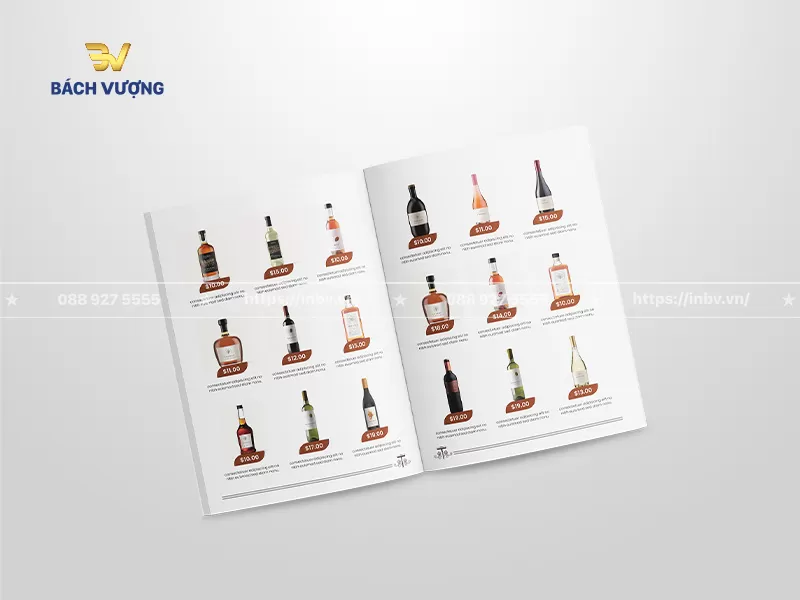 mẫu catalogue rượu bảng gi&aacute; sản phẩm thiết kế layout lưới trưng b&agrave;y đa dạng d&ograve;ng vang
