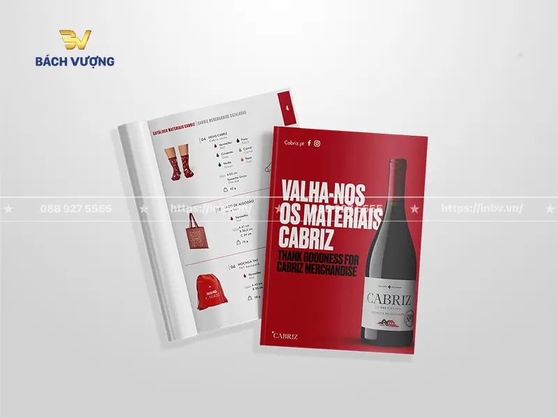 mẫu catalogue rượu thiết kế b&igrave;a đỏ nổi bật v&agrave; trang phụ kiện qu&agrave; tặng thương hiệu