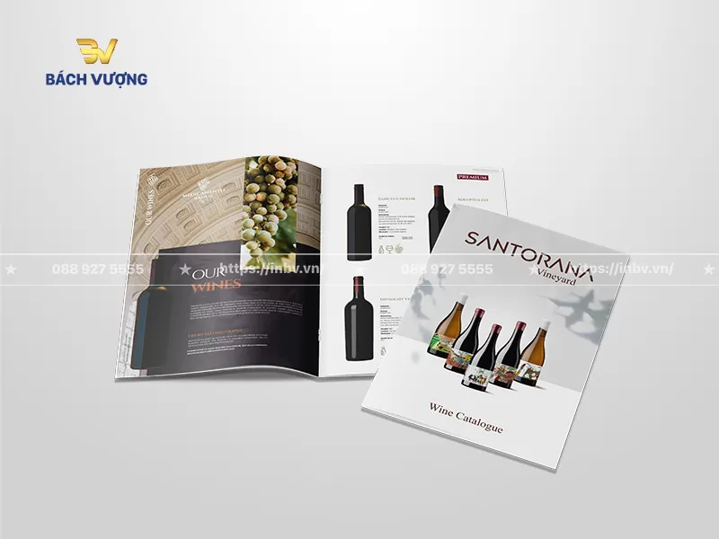 mẫu catalogue rượu thiết kế mặt b&igrave;a hiện đại v&agrave; trang đ&ocirc;i giới thiệu bộ sưu tập vang