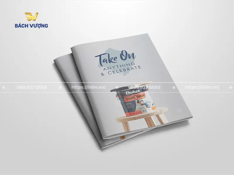mẫu catalogue sơn thiết kế trang b&igrave;a tone x&aacute;m hiện đại & tinh tế
