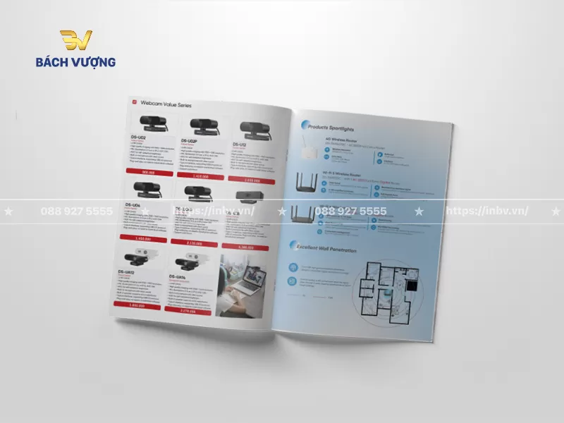 Thiết kế trang sản phẩm mẫu catalogue thiết bị điện tử hiển thị danh mục, h&igrave;nh ảnh, m&atilde; sản phẩm & th&ocirc;ng số kỹ thuật, gi&aacute; tiền r&otilde; r&agrave;ng