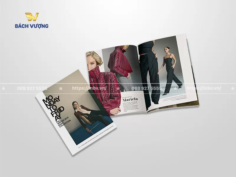 Thiết kế mẫu catalogue thời trang giới thiệu bộ sưu tập với trang b&igrave;a & trang trong hiển thị h&igrave;nh ảnh người diện đồ tone đỏ & đen nổi bật
