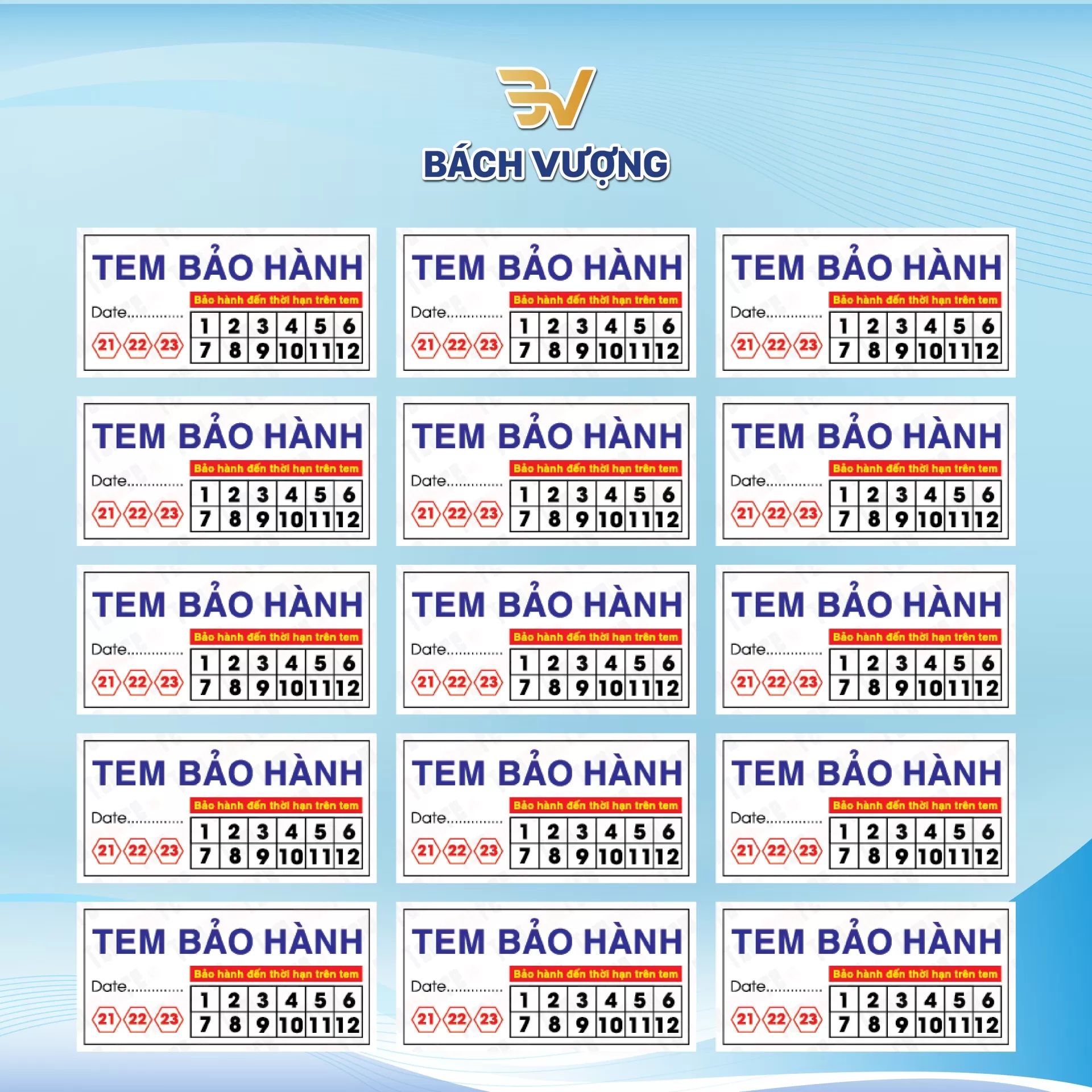Dịch vụ in tem bảo h&agrave;nh chất lượng cao - B&aacute;ch Vượng