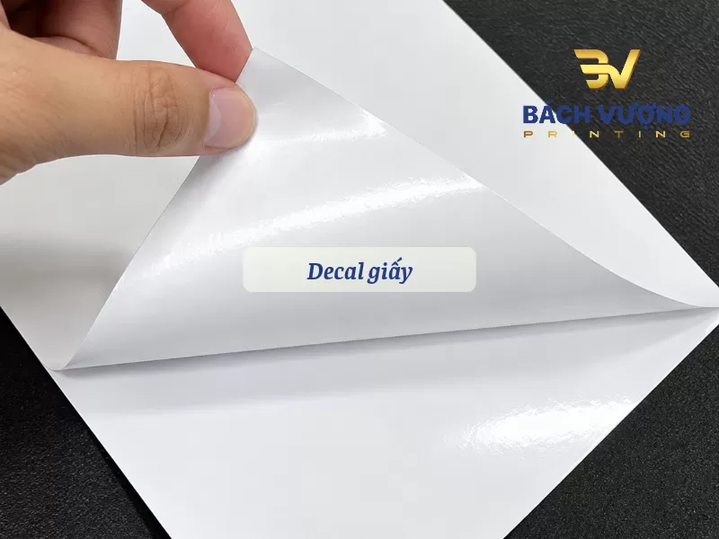 Cận cảnh decal giấy