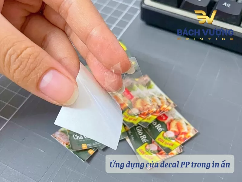 Ứng dụng của decal PP trong in ấn