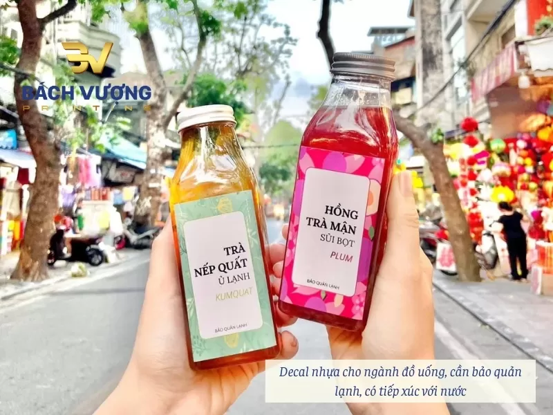 Chất liệu decal nhựa chịu nước chuy&ecirc;n dụng cho ng&agrave;nh đồ uống