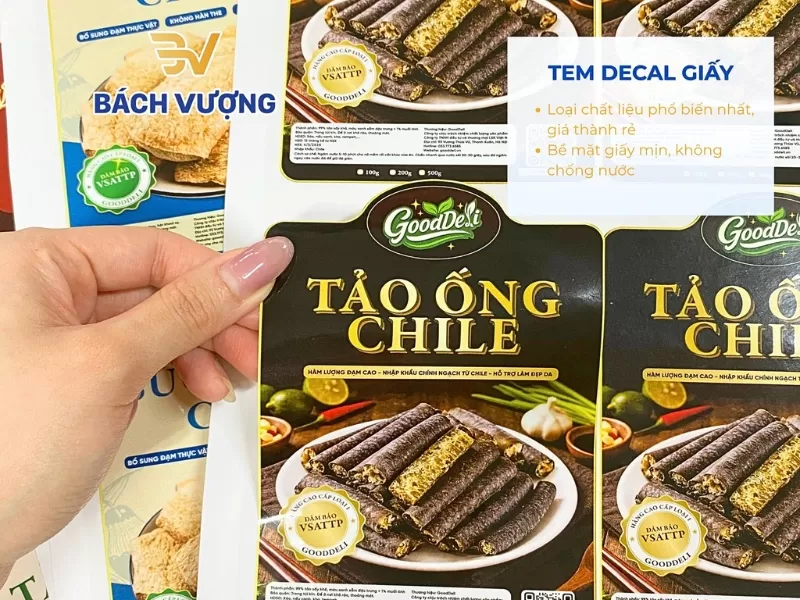 Tem decal giấy chuy&ecirc;n dụng trong in ấn