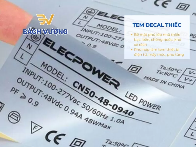 Tem decal thiếc xi bạc thiết bị điện tử