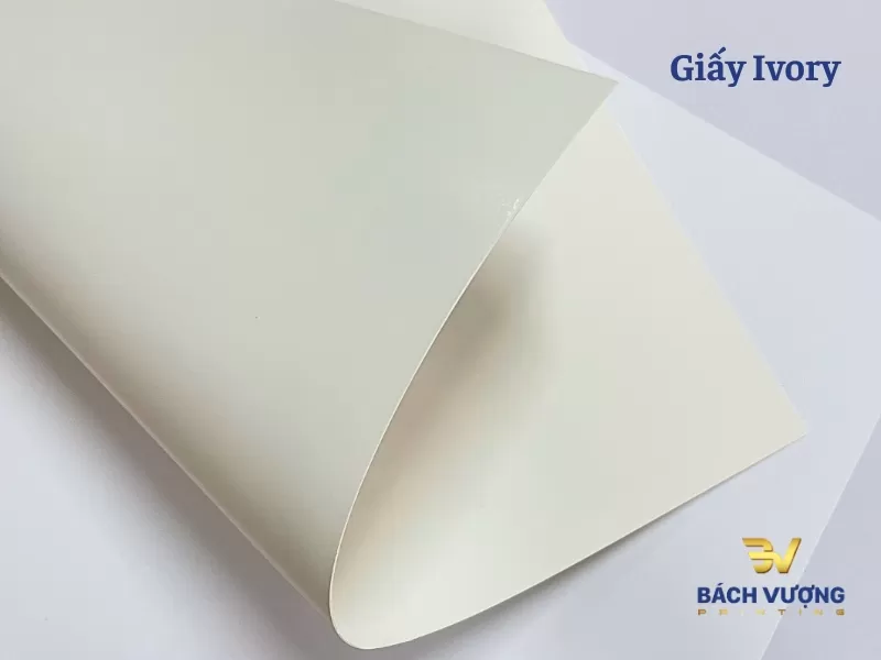 Bề mặt giấy Ivory cao cấp với t&ocirc;ng m&agrave;u trắng ng&agrave; mịn m&agrave;ng, c&oacute; độ d&agrave;y v&agrave; độ đ&agrave;n hồi tốt chuy&ecirc;n d&ugrave;ng cho in bao b&igrave;, hộp giấy