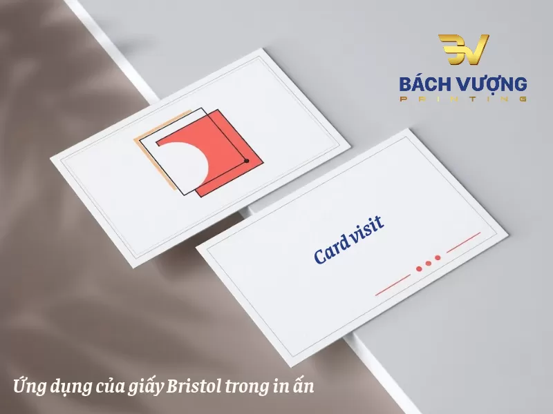 Mẫu card visit danh thiếp thiết kế tối giản in tr&ecirc;n nền giấy Bristol trắng