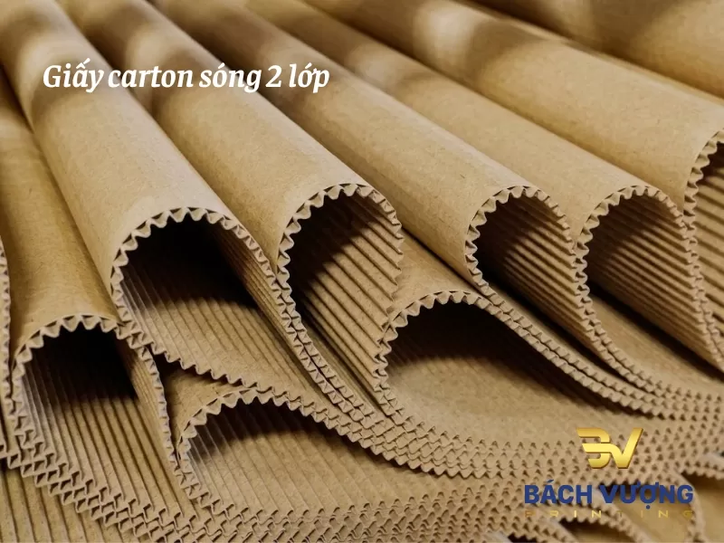 Giấy carton s&oacute;ng 2 lớp trong thực tế