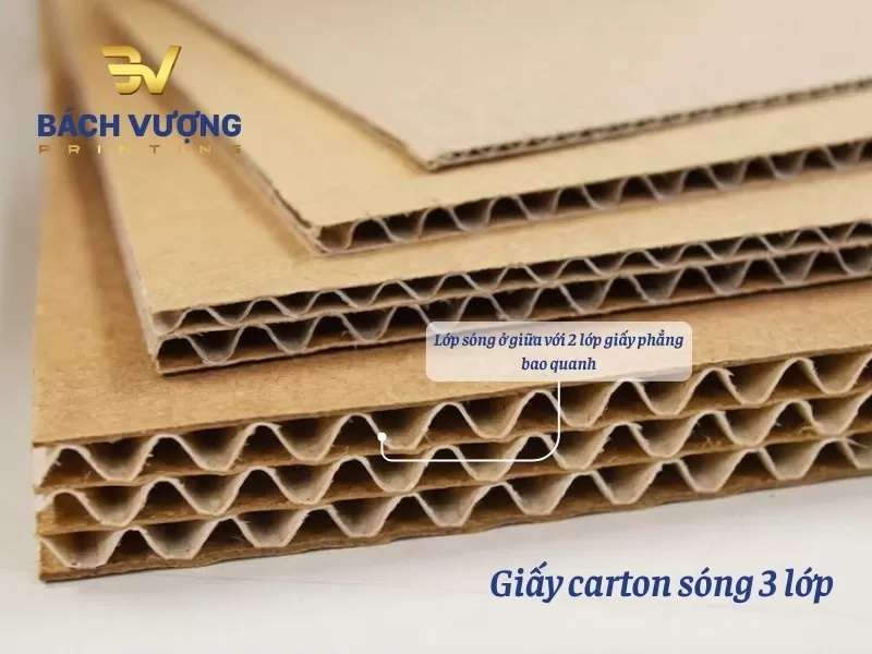 Giấy carton s&oacute;ng 3 lớp trong thực tế