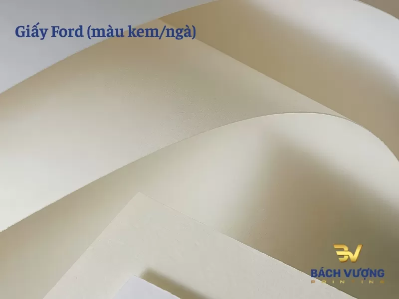 Giấy Ford m&agrave;u kem/ng&agrave; với sắc tone ấm &aacute;p, bề mặt kh&ocirc;ng l&oacute;a - chất liệu h&agrave;ng đầu được lựa chọn để xuất bản c&aacute;c d&ograve;ng s&aacute;ch chữ v&agrave; sổ tay cao cấp