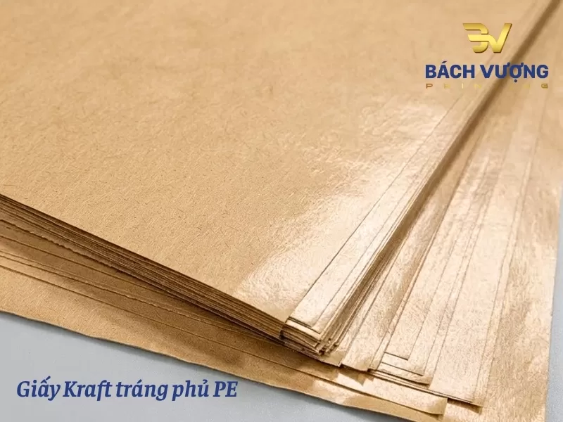 Giấy Kraft tr&aacute;ng phủ PE sở hữu th&ecirc;m khả năng kh&aacute;ng nước v&agrave; chống thấm dầu mỡ