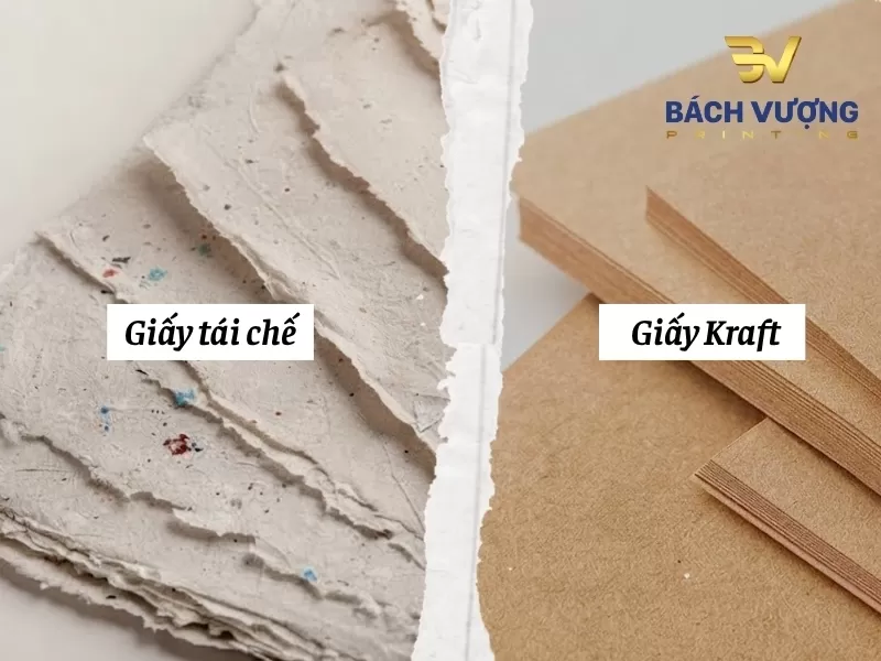 C&aacute;ch ph&acirc;n biệt ph&ocirc;i giấy Kraft v&agrave; giấy t&aacute;i chế trong ng&agrave;nh in ấn bao b&igrave; tại B&aacute;ch Vượng Printing