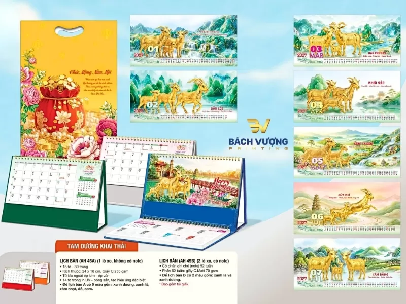 In lịch để bàn 2027