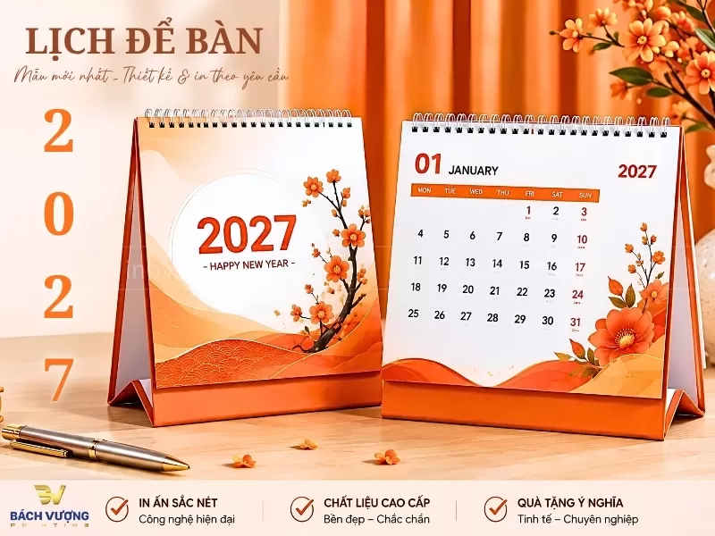 in lịch để bàn theo yêu cầu