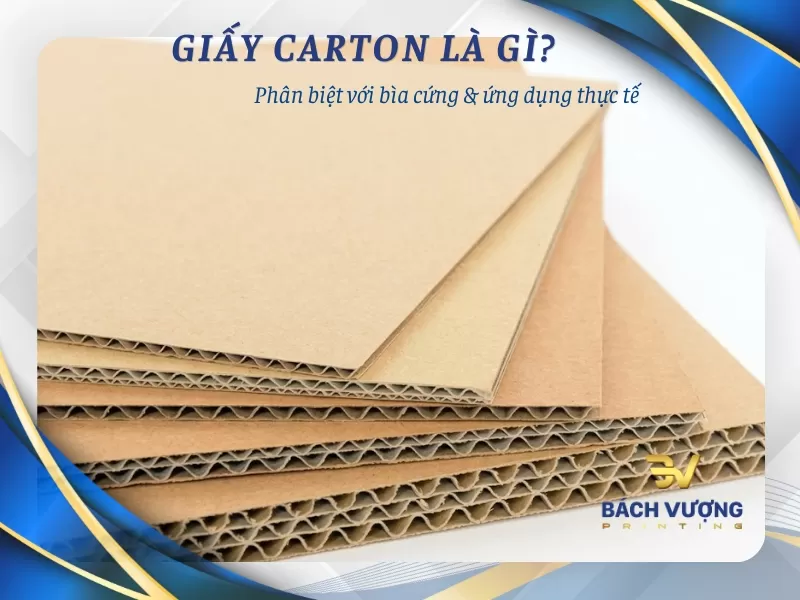 Giấy Carton là gì? Phân biệt Carton sóng, bìa cứng và ứng dụng thực tế